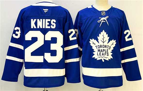 Men%27s Toronto Maple Leafs #23 Matthew Knies Blue 2024-25 Stitched Hockey Jersey->toronto maple leafs->NHL Jersey